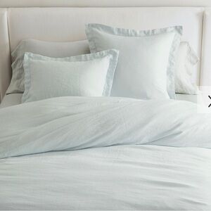 Pottery Barn Belgian Flax Linen King/Cal King Duvet, 2 Standard, 2 King Shams